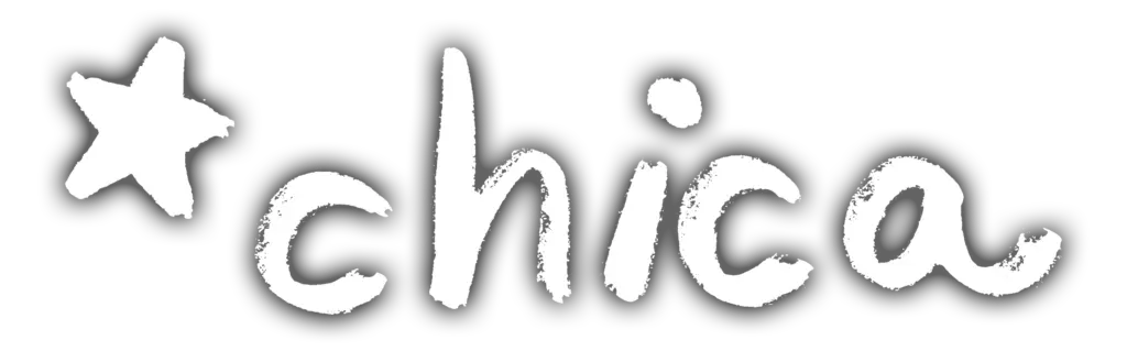 Bar Chica Restaurant Logo Bar Chica restaurant logo in a casual handwritten font with a star symbol.